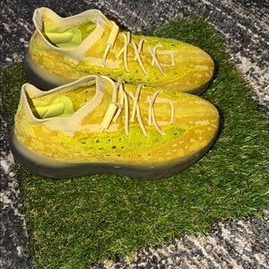 Yellow and Green Knit Sneakers
